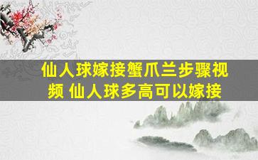 仙人球嫁接蟹爪兰步骤视频 仙人球多高可以嫁接